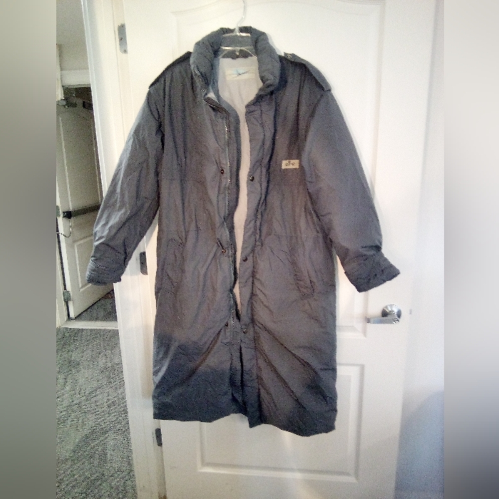 Vintage Elho Gray Long Down Puffer Coat